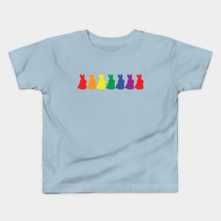 Colorful Bunnies Pride Rainbow Kids T-Shirt